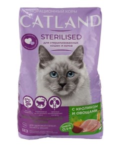 Сухой корм для кошек с кроликом и овощами для стерилизованных 1 3 кг Catland
