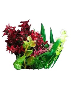 Искусственное растение аквариумное разноцветный 12 см 3 шт Пижон
