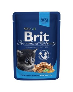 Влажный корм для котят Premium курица 100г Brit*