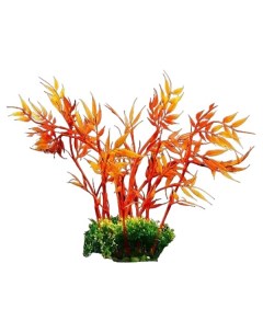 Искусственное растение аквариумное оранжевый 22 см 2 шт Пижон