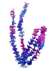 Искусственное растение аквариумное синий 4х30 см 5 шт Пижон