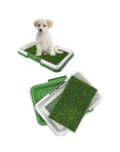 Туалет для собак белый зеленый 47х36х6 см Puppy potty pad