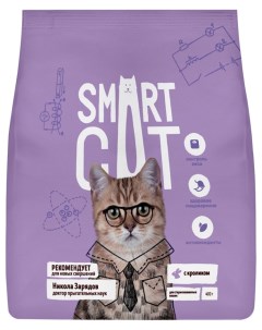 Сухой корм для кошек с кроликом 400 г 3 шт Smart cat