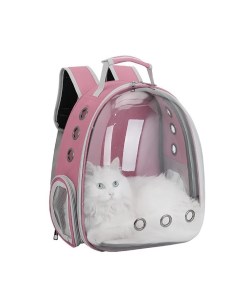 Рюкзак переноска для животных с панорамным иллюминатором URM розовый Nobrand