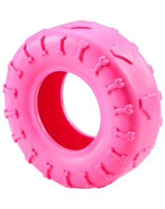 Игрушка жевательная для собак Шина 9 см розовая Пижон