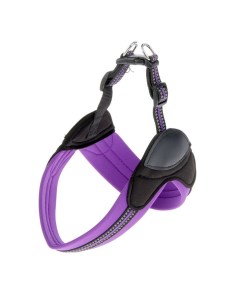 Шлейка для собак супермягкая со светоотражающей прошивкой обхват 48 54 см фиолетовая Пижон