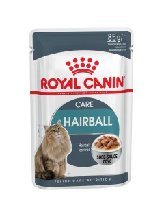 Влажный корм для кошек Hairball Care вывод шерсти мясо в соусе 12шт по 85г Royal canin