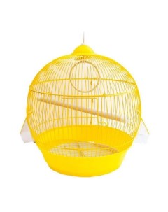 Клетка для птиц 39 х 45 см круглая желтая 1 комплект N1