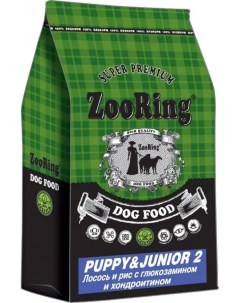 Сухой корм для щенков Puppy Junior 2 средних и крупных пород Лосось и рис 2 кг Zooring