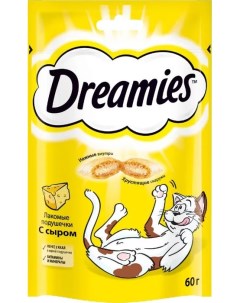 Лакомство для кошек подушечки с сыром 2 шт по 60 г Dreamies