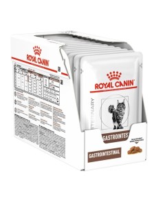 Влажный корм для кошек Veterinary Gastrointestinal мясо 12шт по 85г Royal canin