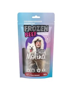 Лакомство для собак Frozen Beef с говяжьим рyбцом для собак 35 г Molina