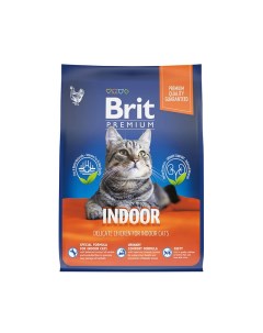 Сухой корм для кошек Premium Cat Indoor с курицей 0 4 кг Brit*