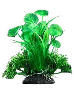 Искусственное растение аквариумное зеленый 10 см 3 шт Пижон