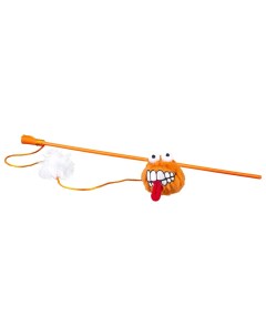 Игрушка для кошек Catnip Fluffy Magic Stick Orange дразнилка удочка с мячом оранжевая Rogz