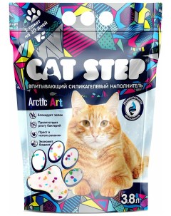 Наполнитель для туалета кошек Arctic Art силикагелевый впитывающий 4 шт по 3 8 л Cat step