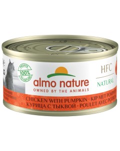 Влажный корм для кошек HFC Natural с курицей и тыквой 24x150 г Almo nature