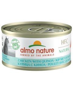 Влажный корм для кошек HFC Natural с курицей и киноа 24x70 г Almo nature