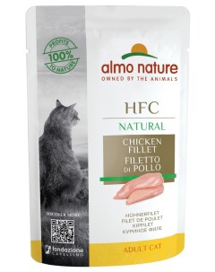 Влажный корм для кошек HFC Natural куриное филе 24x55 г Almo nature