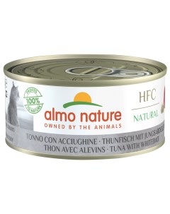 Влажный корм для кошек HFC Natural с тунцом и мальками 24x70 г Almo nature