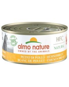 Влажный корм для кошек HFC Natural с куриной грудкой 24x150 г Almo nature
