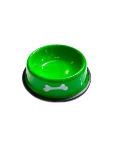 Миска для собак Косточки с прорезиненным основанием зеленая 0 3 л Nobrand