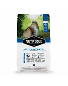 Сухой корм для кошек Nutrique Cat Healthy Mant 7 для пожилых с индейкой 2 кг Vitalcan