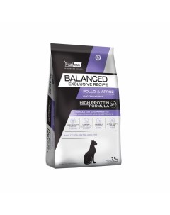 Сухой корм для кошек Balanced Cat Adult Exclusive Recipe курица и рис 7 5 кг Vitalcan