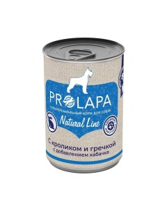 Влажный корм Natural Line с кроликом гречкой кабачком для собак 400 г Prolapa