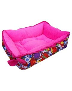 Лежанка для кошек и собак текстиль 60x50x17см розовый Клампи