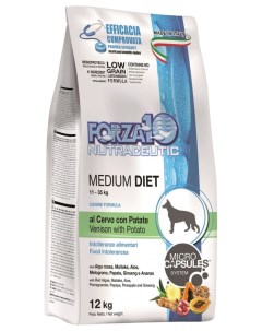 Сухой корм для собак DIET ADULT MEDIUM VENISON оленина с картофелем 12 5 кг Forza10