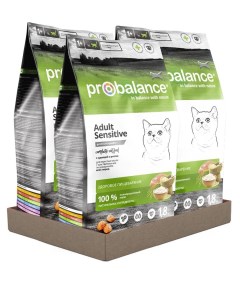 Сухой корм для кошек Sensitive при чувствительном пищеварении 3 шт по 1 8 кг Probalance
