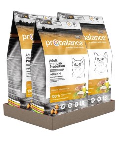 Сухой корм для кошек Immuno Protection защита иммунитета птица 3шт по 1 8кг Probalance
