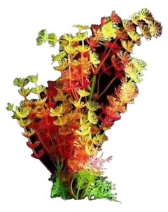 Искусственное растение аквариумное разноцветный 6x24 см 4 шт Пижон