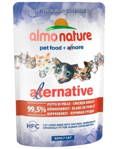 Влажный корм для кошек HFC Alternative куринаягрудка 55г Almo nature