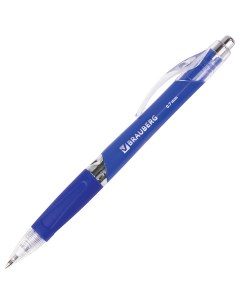 Ручка шариковая автоматическая Rave 0 35мм синий цвет чернил 12шт Brauberg