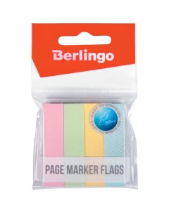 Клейкие закладки бумажные 4 цвета пастель по 100л 12x50мм 12 уп Berlingo