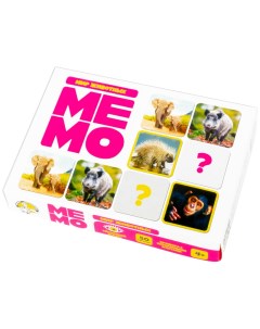 Игра настольная Мемо Мир животных 50 карточек картонная коробка Десятое королевство