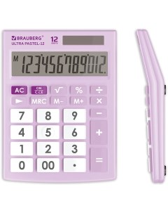 Калькулятор настольный Ultra Pastel 12 PR 12 разрядный сиреневый 20шт Brauberg