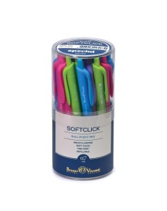 Ручка шариковая автоматическая SoftClick Special синий цвет чернил 24шт Bruno visconti