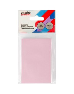 Клейкие закладки бумажные Economy розовый по 100л 76х51мм 12 уп Attache