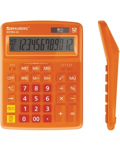 Калькулятор настольный Extra 12 RG 12 разрядный оранжевый 20шт Brauberg