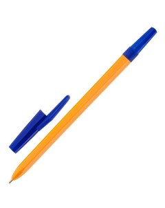 Ручка шариковая Школьник 0 7мм синий цвет чернил корпус оранжевый 50шт Союз