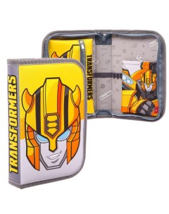 Пенал 1 секция откидной карман и космет 140 210 ткань Transformers Бамблби Hasbro