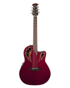 Электроакустическая гитара CE44 RR Celebrity Elite Mid Cutaway Ruby Red Ovation