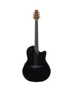 Электроакустическая гитара APPLAUSE AE44II 5S Elite Mid Cutaway Black Satin Ovation