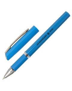 Ручка шариковая масляная с грипом Roll синяя корпус синий 143005 24 шт Brauberg