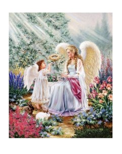 Алмазная мозаика картина стразами Ангелы 30х40 см 43315 114771 Nobrand