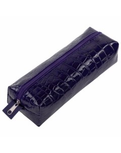 Набор из 3 шт Пенал косметичка крокодиловая кожа 20х6х4 см Ultra purple Brauberg