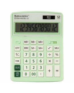 Калькулятор настольный Extra Pastel 12 LG 12 разрядный мятный 20шт Brauberg